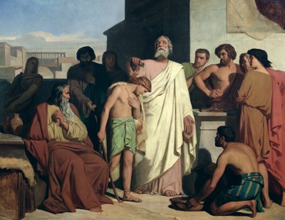 Anointing of David by Samuel, 1842 by Félix Joseph Barrias